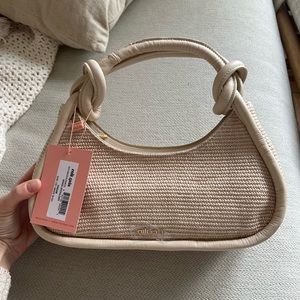 Cult Gaia Beige Woven Bag